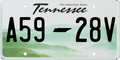 TN license plate A5928V