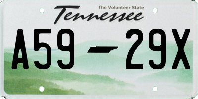 TN license plate A5929X