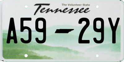 TN license plate A5929Y