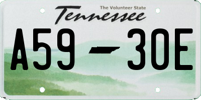 TN license plate A5930E