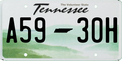 TN license plate A5930H