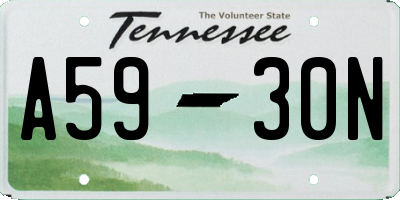 TN license plate A5930N
