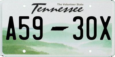 TN license plate A5930X