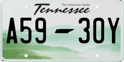 TN license plate A5930Y
