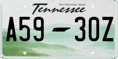 TN license plate A5930Z