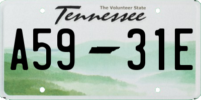 TN license plate A5931E