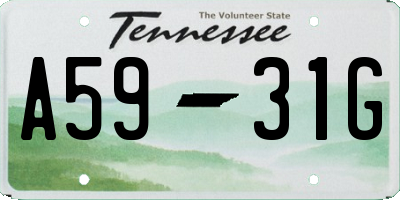 TN license plate A5931G