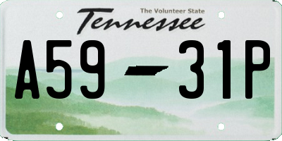 TN license plate A5931P