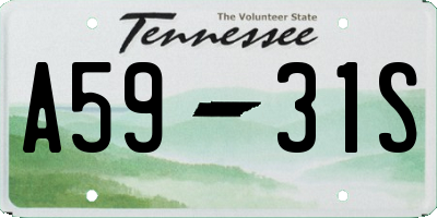 TN license plate A5931S