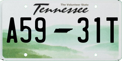 TN license plate A5931T