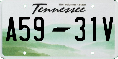TN license plate A5931V