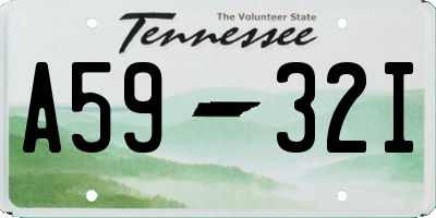 TN license plate A5932I