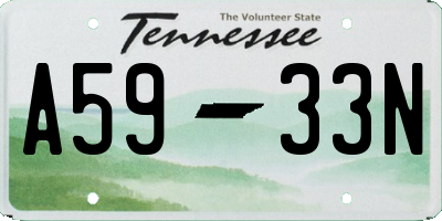 TN license plate A5933N