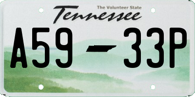 TN license plate A5933P