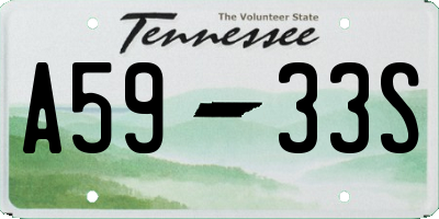 TN license plate A5933S