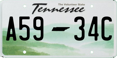 TN license plate A5934C