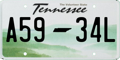 TN license plate A5934L