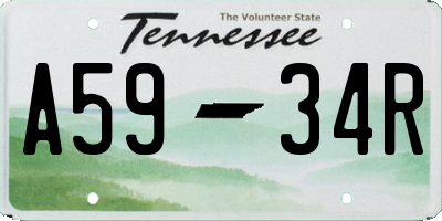 TN license plate A5934R