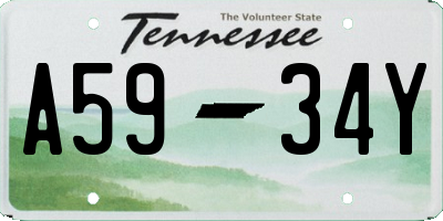 TN license plate A5934Y