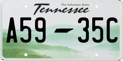 TN license plate A5935C