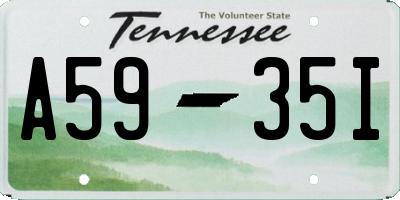 TN license plate A5935I