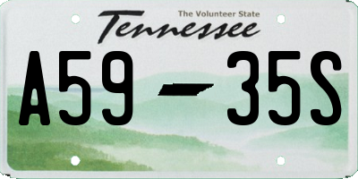 TN license plate A5935S
