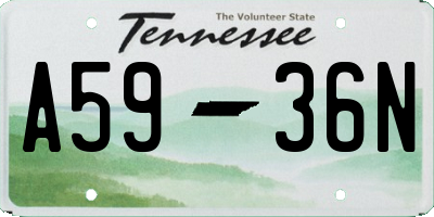 TN license plate A5936N