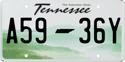 TN license plate A5936Y