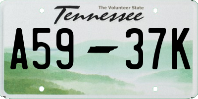 TN license plate A5937K
