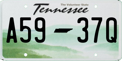 TN license plate A5937Q