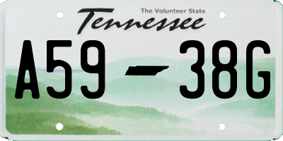 TN license plate A5938G