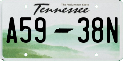 TN license plate A5938N