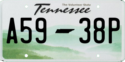 TN license plate A5938P