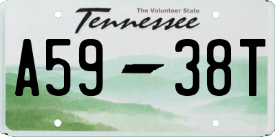 TN license plate A5938T