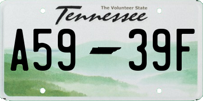 TN license plate A5939F
