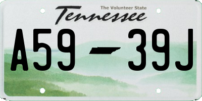 TN license plate A5939J
