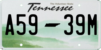 TN license plate A5939M