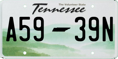 TN license plate A5939N