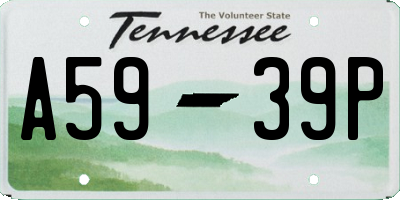 TN license plate A5939P