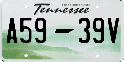 TN license plate A5939V
