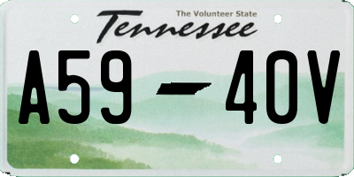 TN license plate A5940V