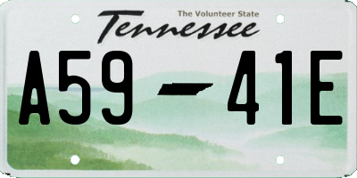 TN license plate A5941E