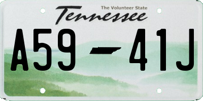 TN license plate A5941J