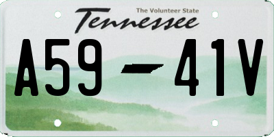 TN license plate A5941V