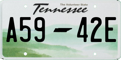 TN license plate A5942E