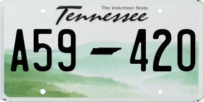 TN license plate A5942O