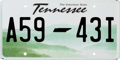 TN license plate A5943I