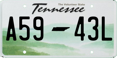 TN license plate A5943L