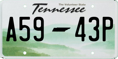 TN license plate A5943P