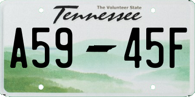 TN license plate A5945F